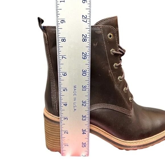 Timberland Sienna Side Zip High Waterproof Boot Heel Brown‎ Style: A24Tw logo - Picture 2 of 12